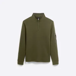 Heather Quarter Zip Mock Neck Pullover