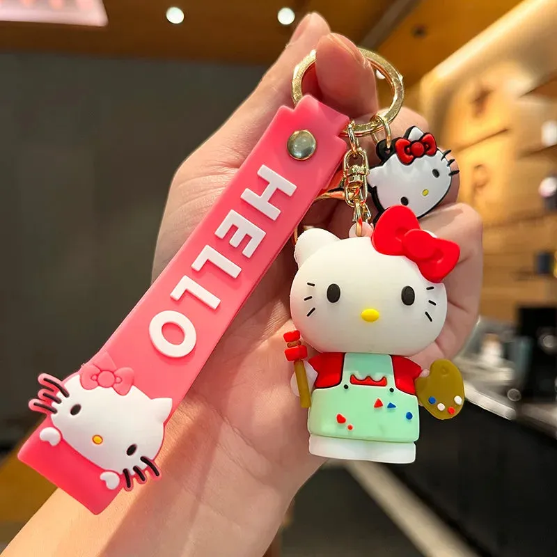 Hello Kitty 3D Keychain by Sanrio with Hand Strap