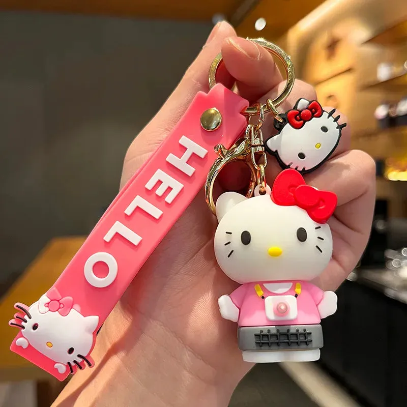 Hello Kitty 3D Keychain by Sanrio with Hand Strap
