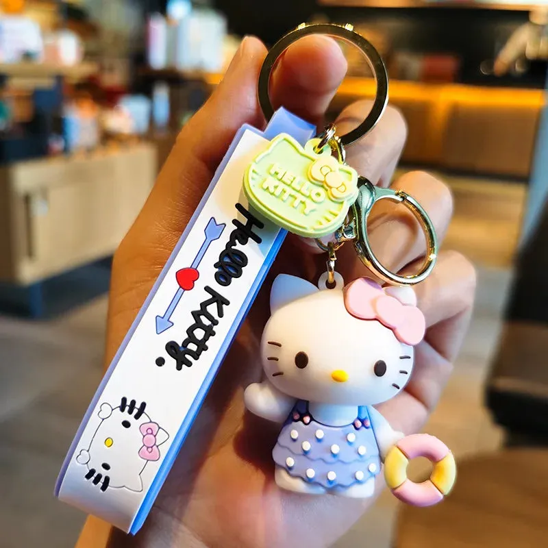 Hello Kitty 3D Keychain by Sanrio with Hand Strap