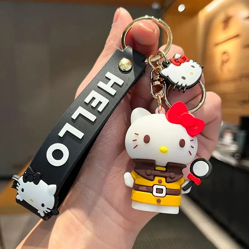 Hello Kitty 3D Keychain by Sanrio with Hand Strap