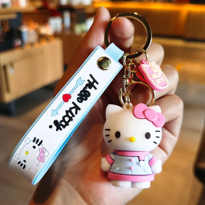 Hello Kitty 3D Keychain by Sanrio with Hand Strap