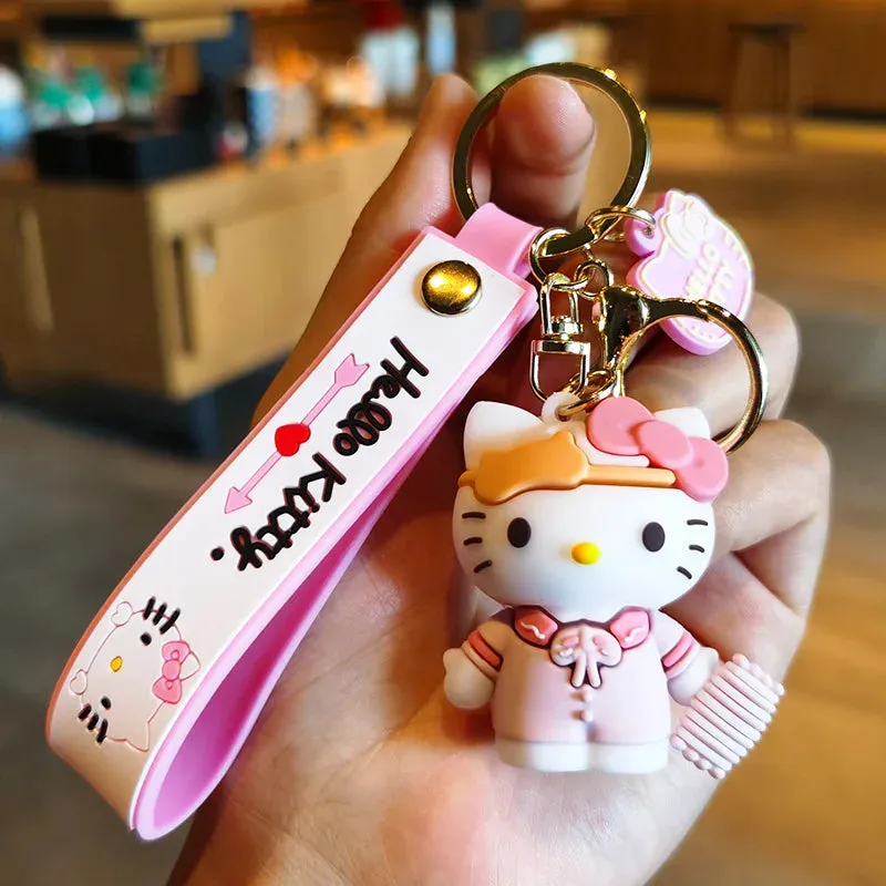 Hello Kitty 3D Keychain by Sanrio with Hand Strap