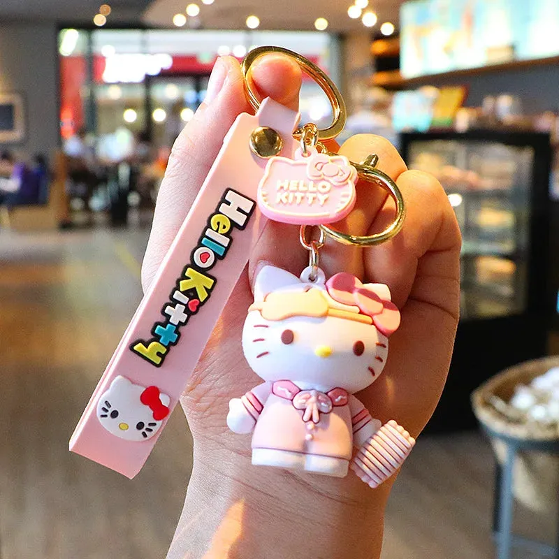 Hello Kitty 3D Keychain by Sanrio with Hand Strap