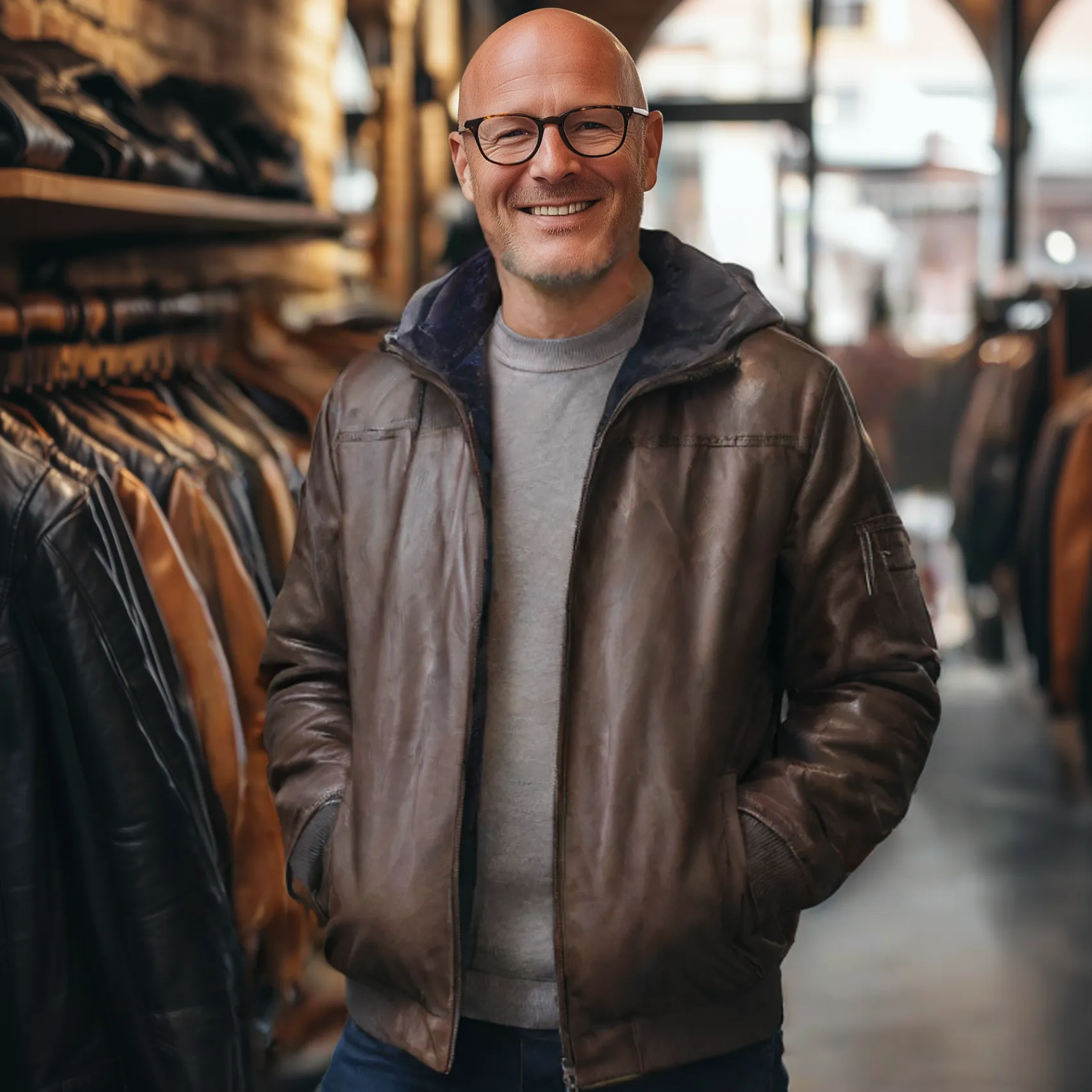Heritage Hooded Leather Jacket