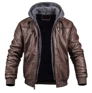 Heritage Hooded Leather Jacket