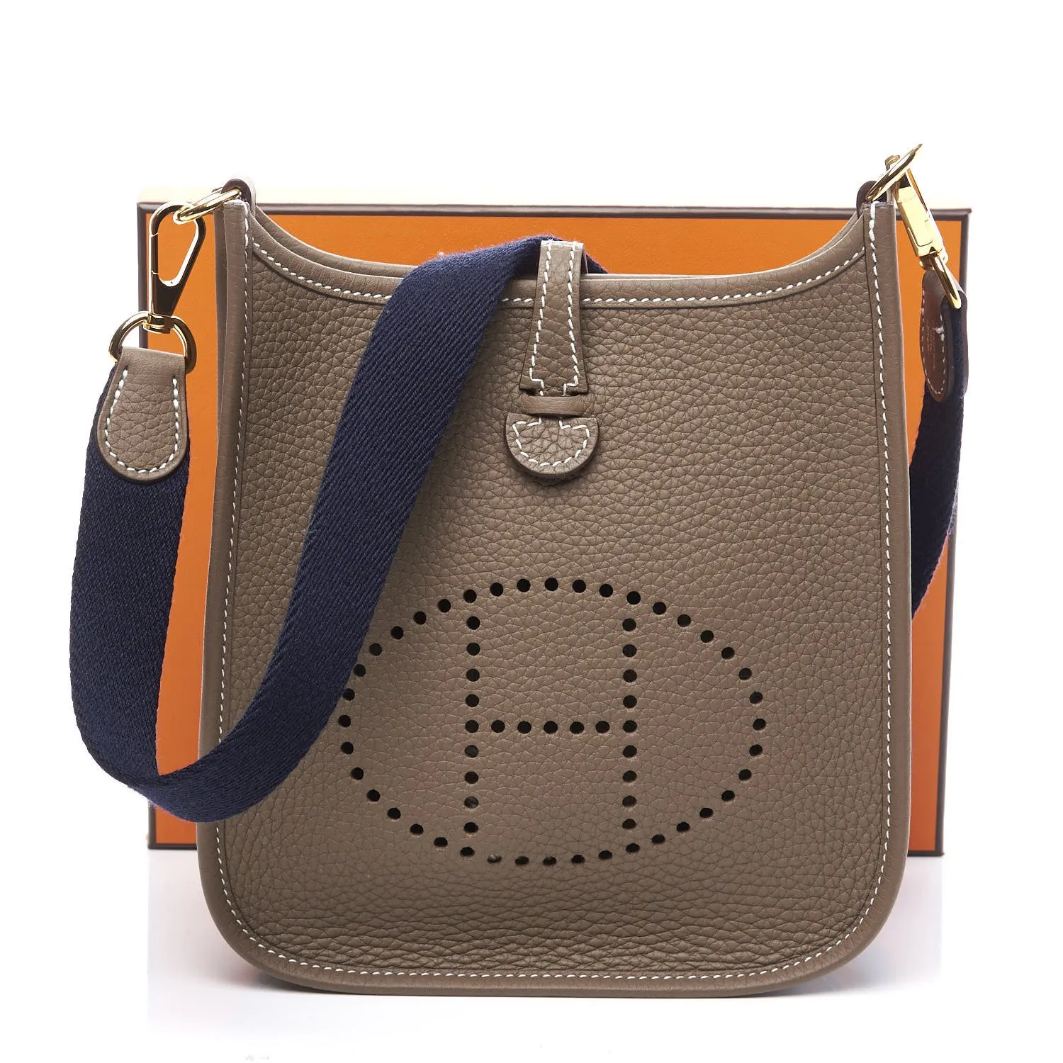 Hermes Evelyne TPM Etoupe Clemence Palladium Hardware