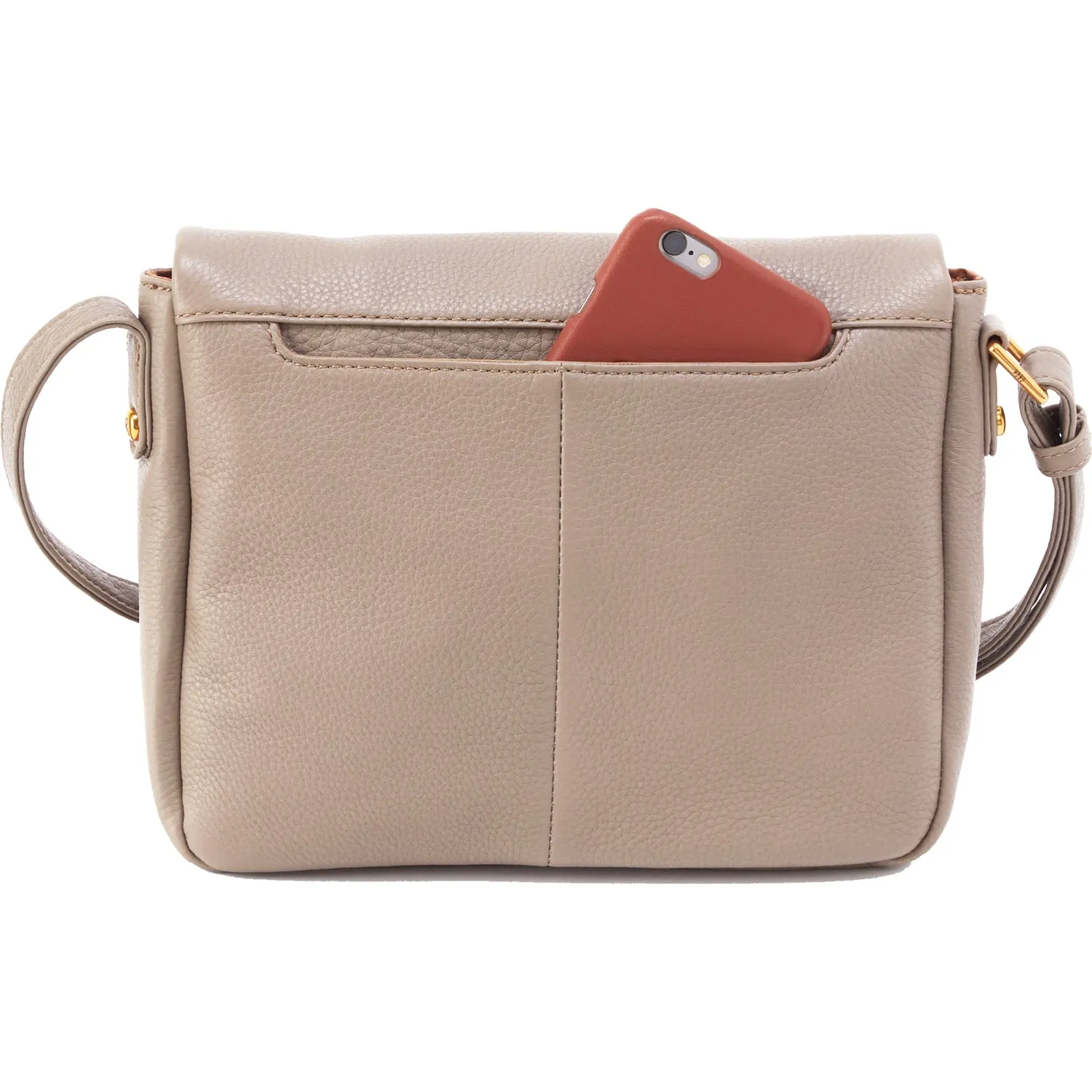 Hobo Fern Messenger Graphite Velvet Pebbled Leather