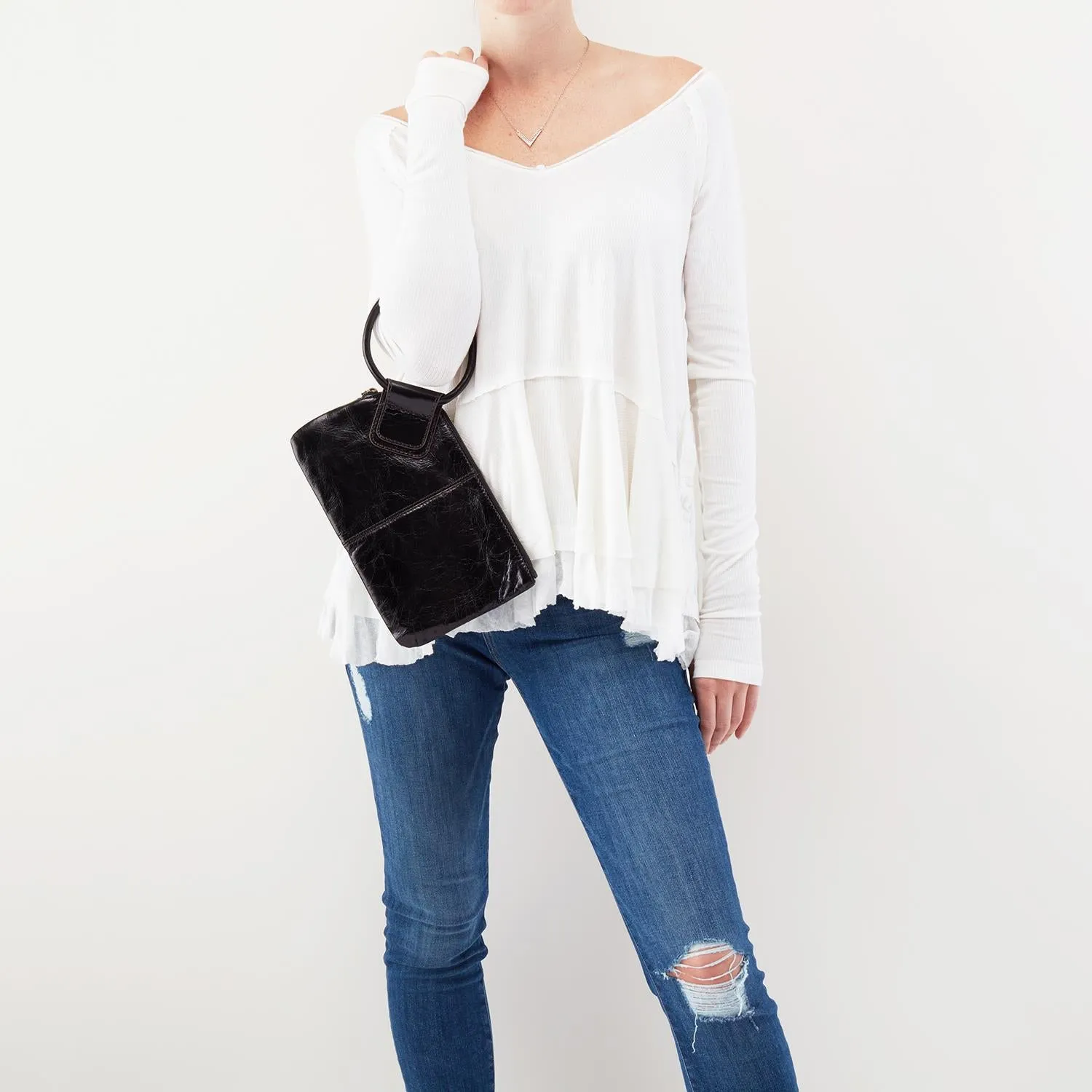 Hobo Sable Black Leather