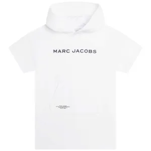 Hooded Fleece Dress - White