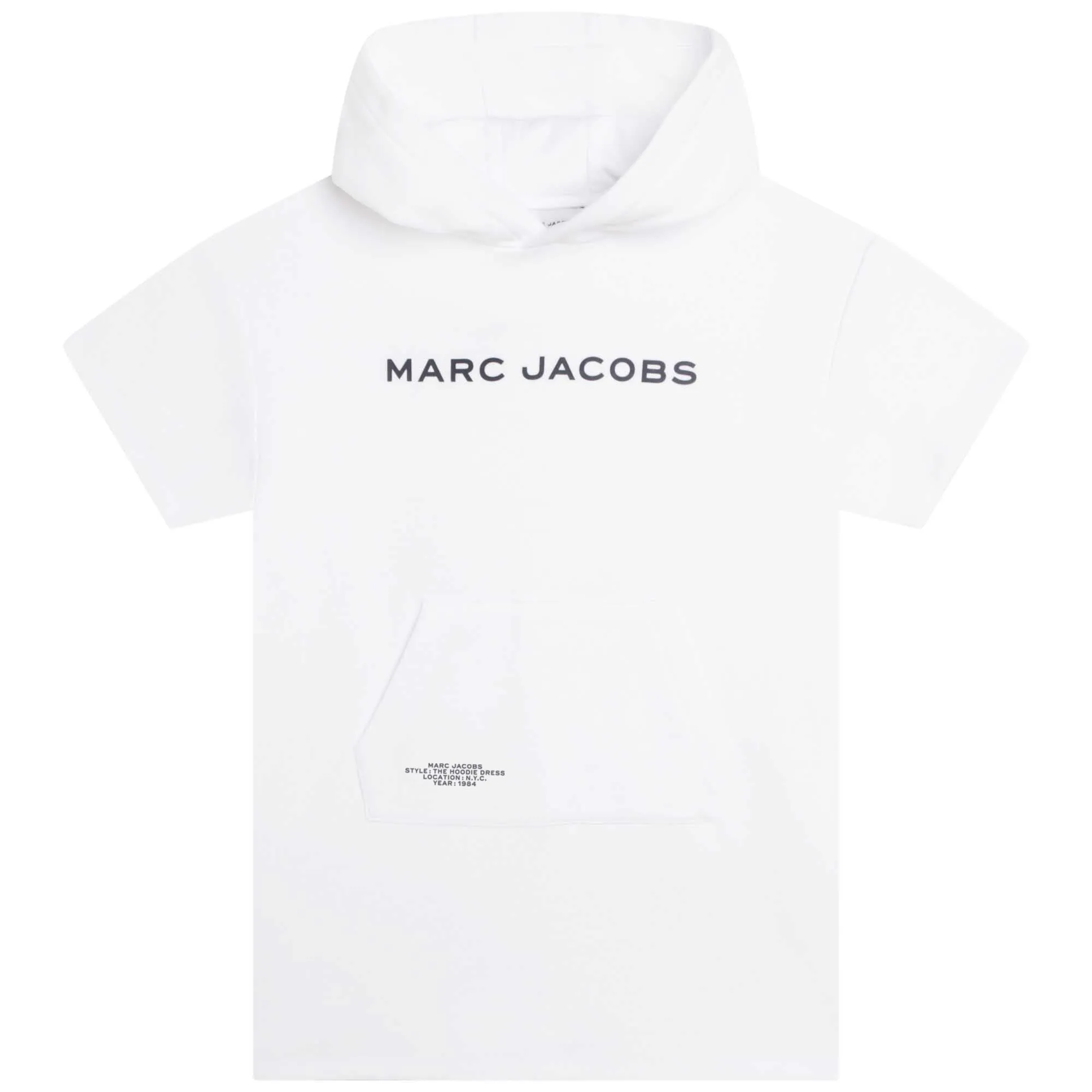 Hooded Fleece Dress - White