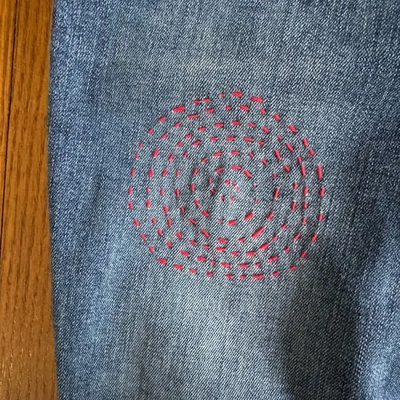 Hudson embroidered skinny jeans