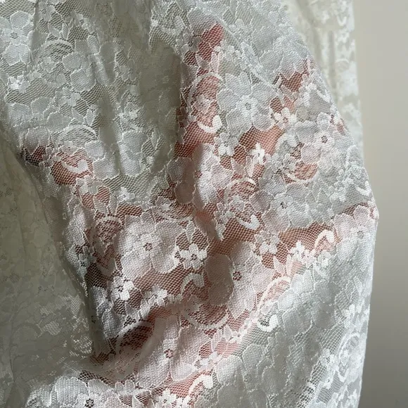 In Bloom By Jonquil Camilla White Lace Sleep Chemise Bridal Night Gown Sz S Mini