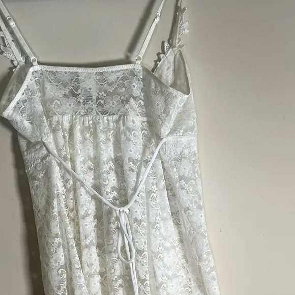 In Bloom By Jonquil Camilla White Lace Sleep Chemise Bridal Night Gown Sz S Mini