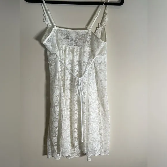 In Bloom By Jonquil Camilla White Lace Sleep Chemise Bridal Night Gown Sz S Mini