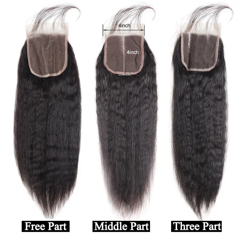Indian Yaki Straight 4"x4" Lace Closure