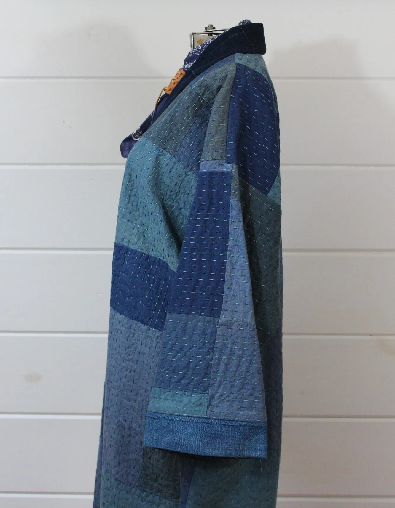 Indigo Patchwork Kantha Quilt Jacket