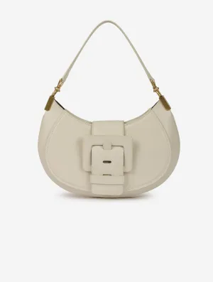 Ivory leather Kiss Me clutch bag