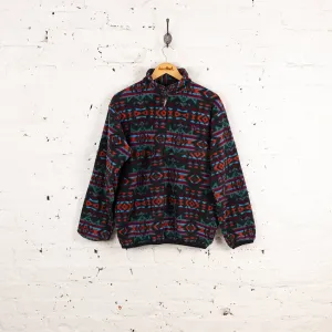 Jack Wolfskin 90s Pattern 1/4 Zip Fleece - Black - S
