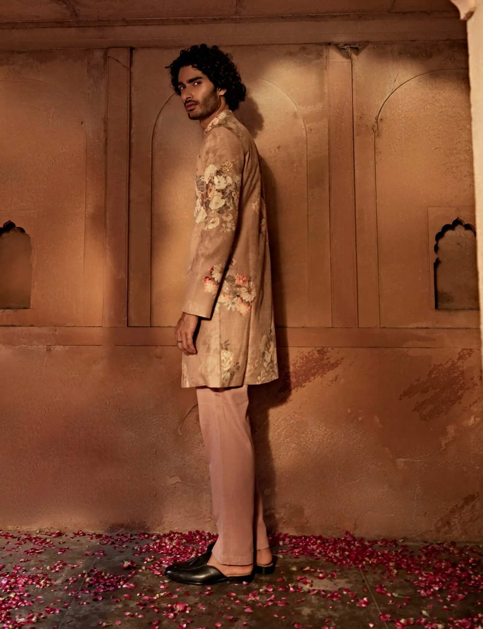Kairav brown sherwani and pants