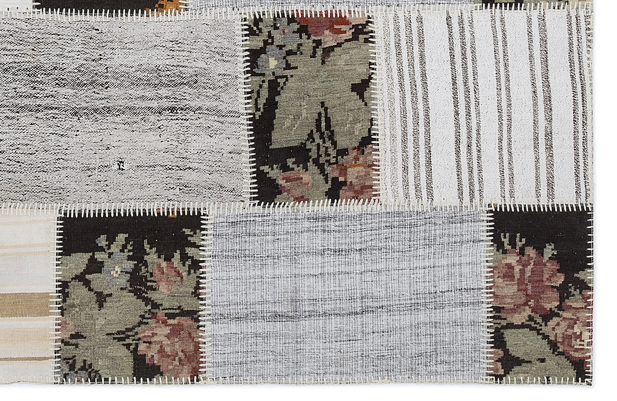 Karabakh Kilim Patchwork Unique Rug 5'3'' x 7'7'' ft 160 x 230 cm