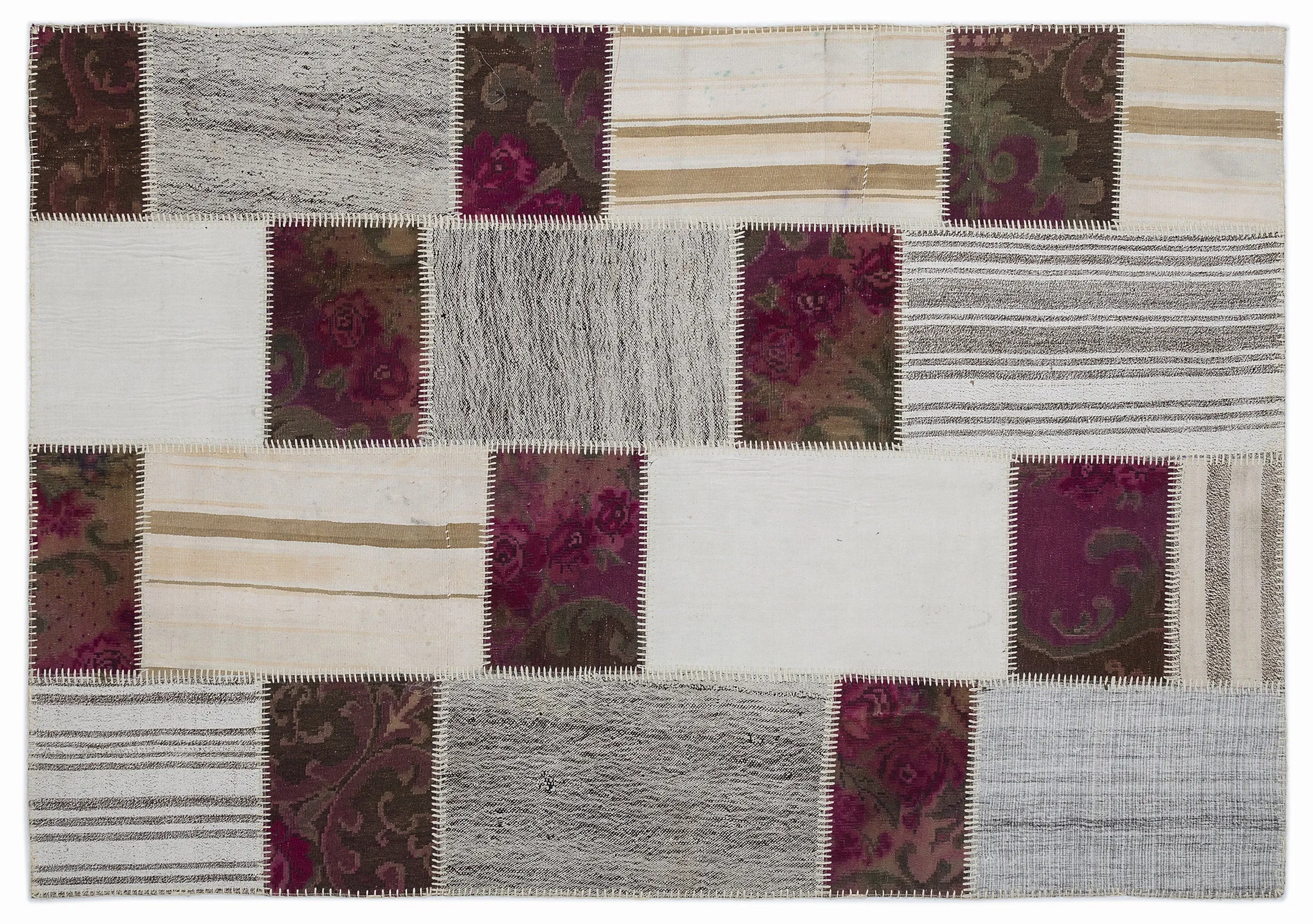 Karabakh Kilim Patchwork Unique Rug 5'3'' x 7'7'' ft 160 x 230 cm