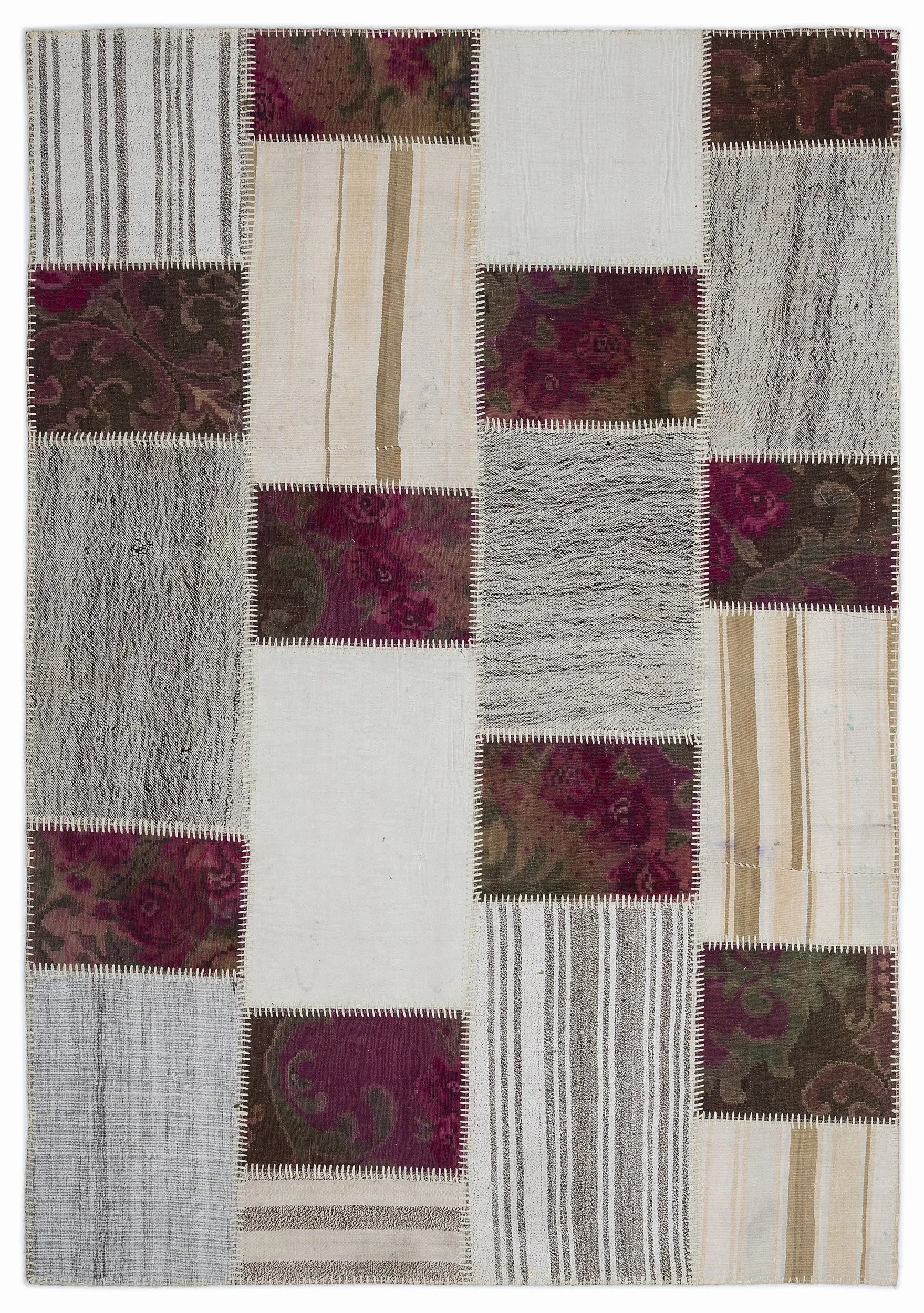 Karabakh Kilim Patchwork Unique Rug 5'3'' x 7'7'' ft 160 x 230 cm