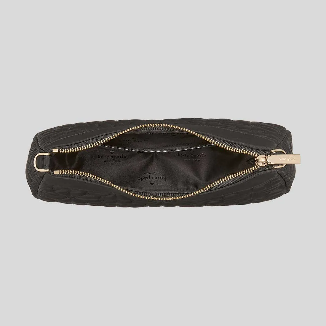 KATE SPADE Spade Flower Quilted Fabric Convertible Crossbody Bag Black RB-KK077