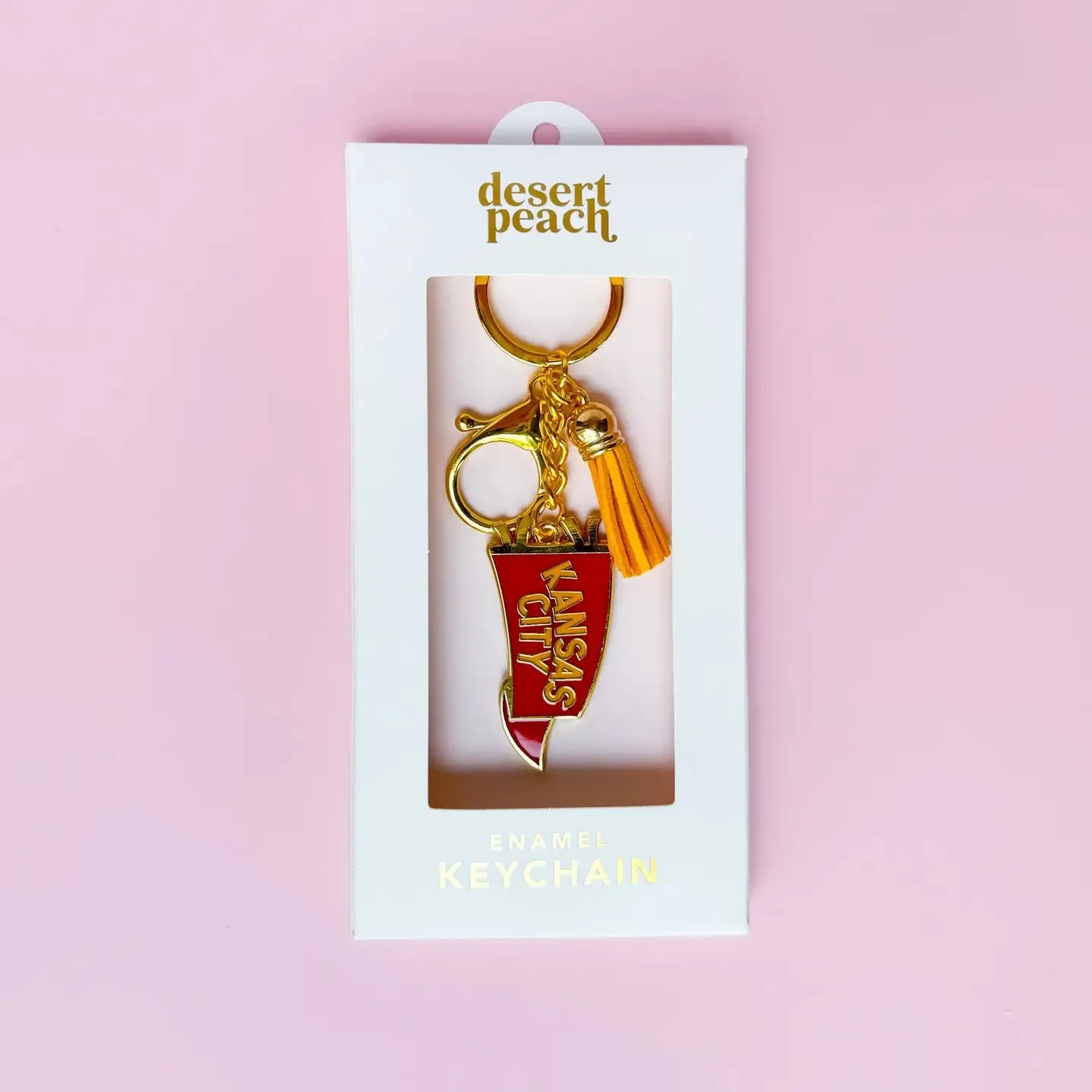Kc Pennant Keychain-RED