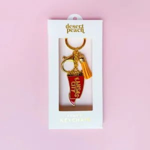 Kc Pennant Keychain-RED
