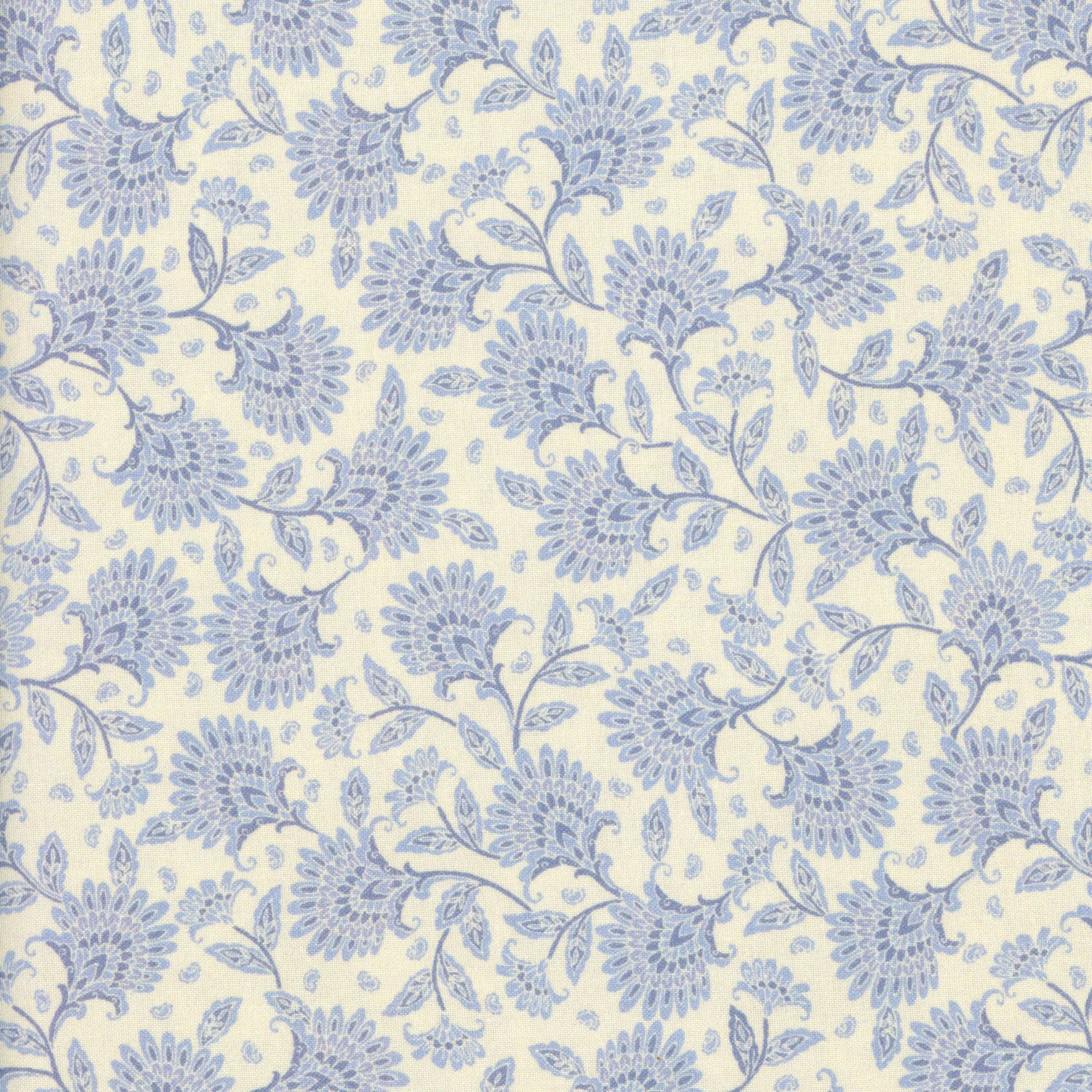 Kenard & Kenard Fabrics Blue Whimsy Floral