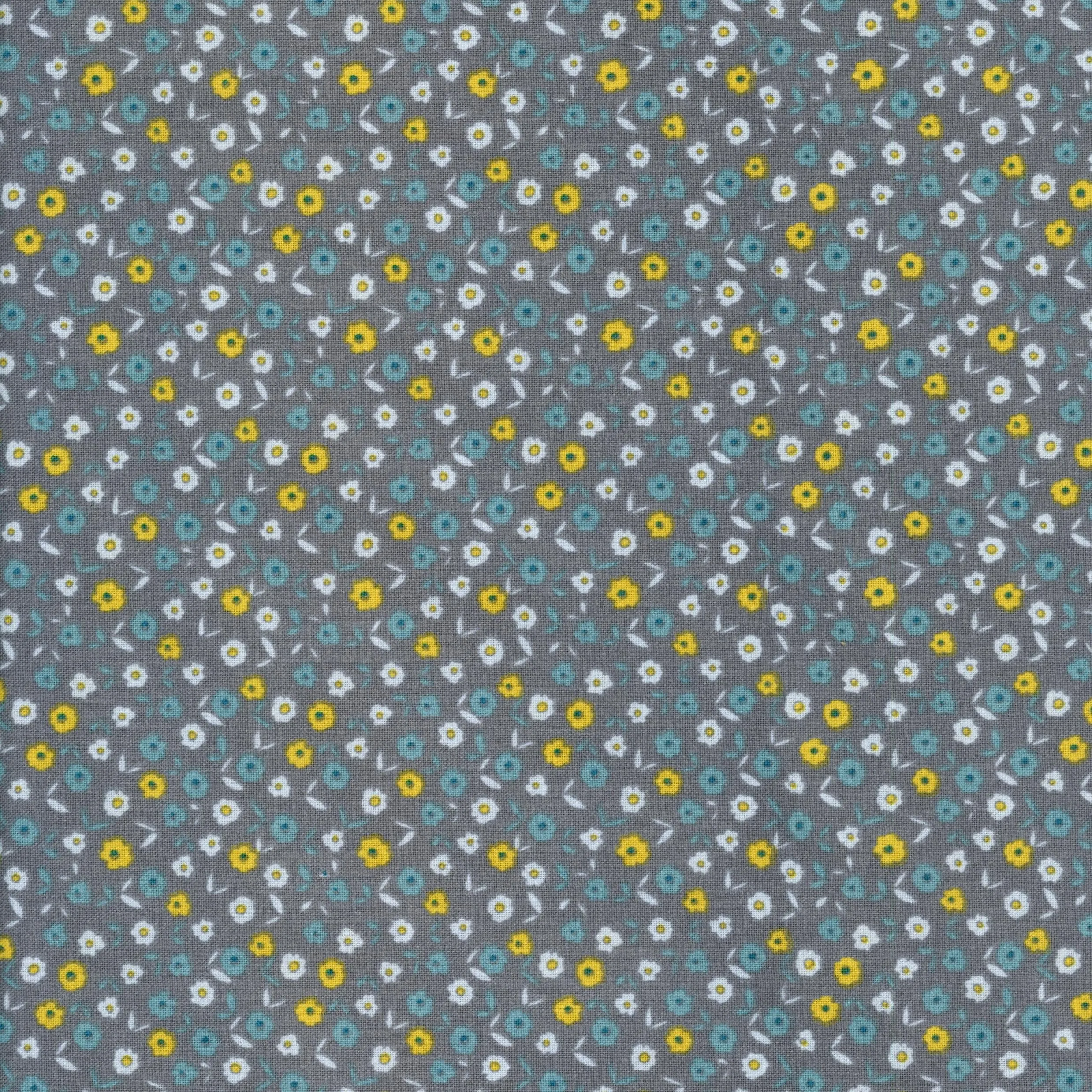 Kennard & Kennard Fabric Freedom - Blue & Yellow Floral Sprigs