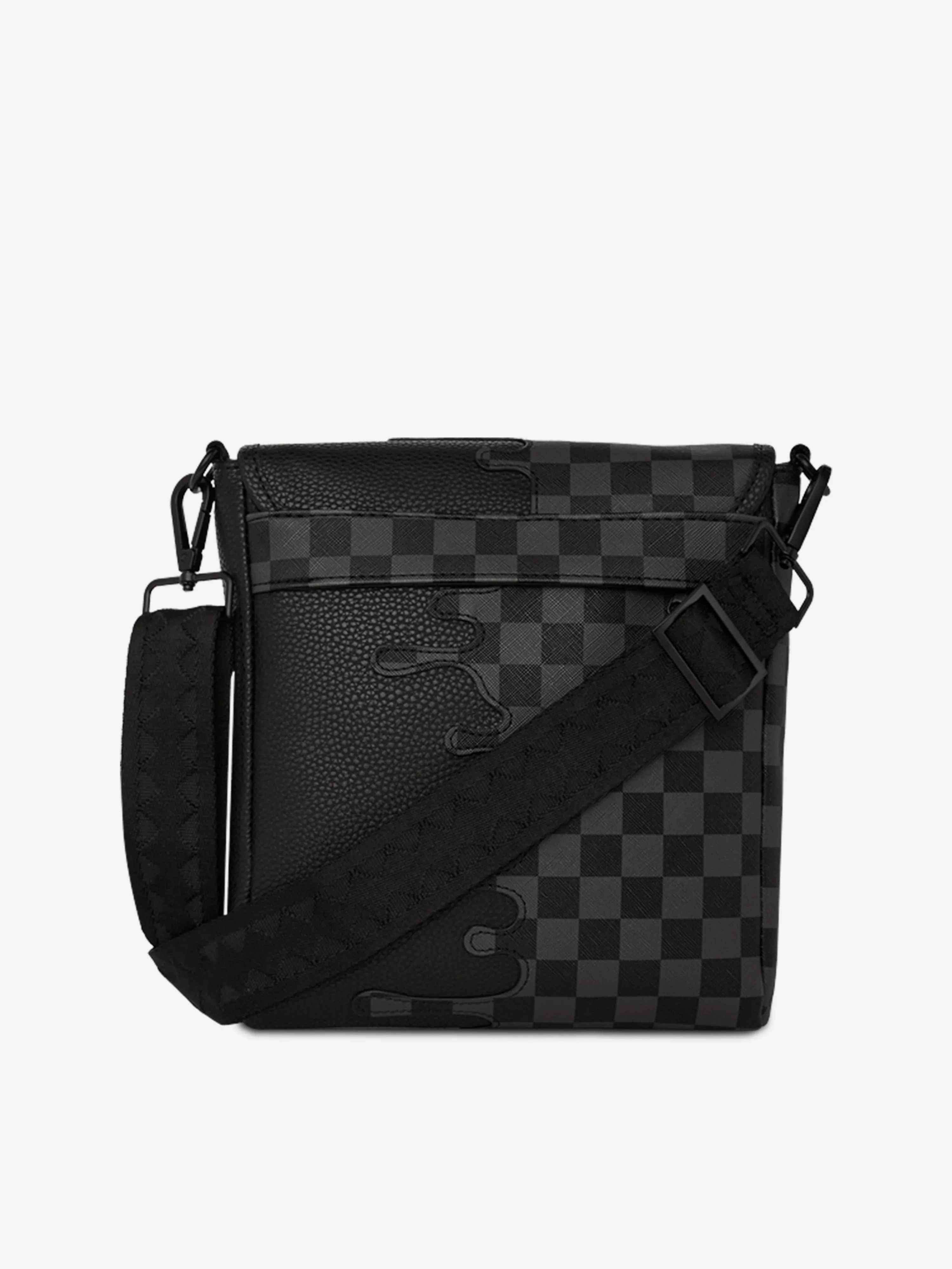 Kids Unfinished Shark Messenger Sling Bag in Black (25.5cm)