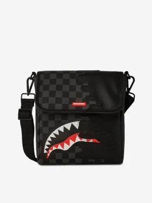 Kids Unfinished Shark Messenger Sling Bag in Black (25.5cm)