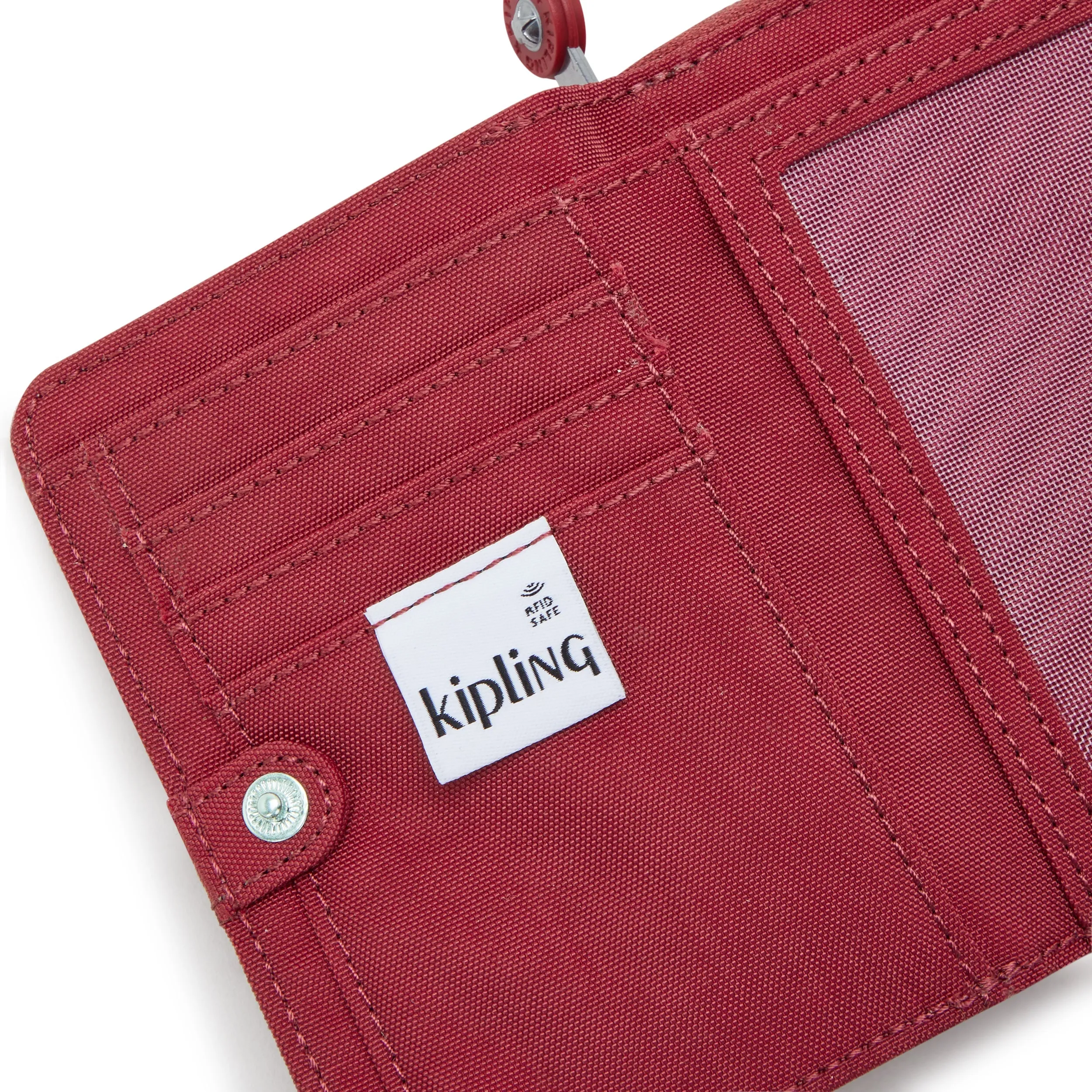 Kipling Money Love Funky Red Medium Wallet I3738-4SS
