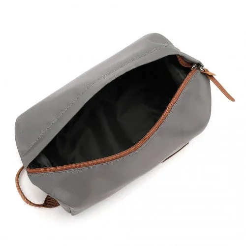 Kono Two Pieces Expandable Durable Waterproof Travel Duffle Bag Set - Grey / Brown