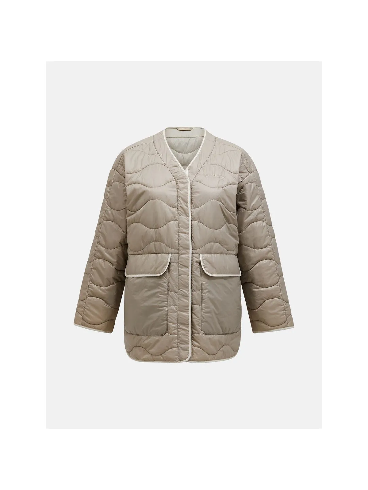 Kurtka Peak Performance W Quilted Oversized Liner beżowy