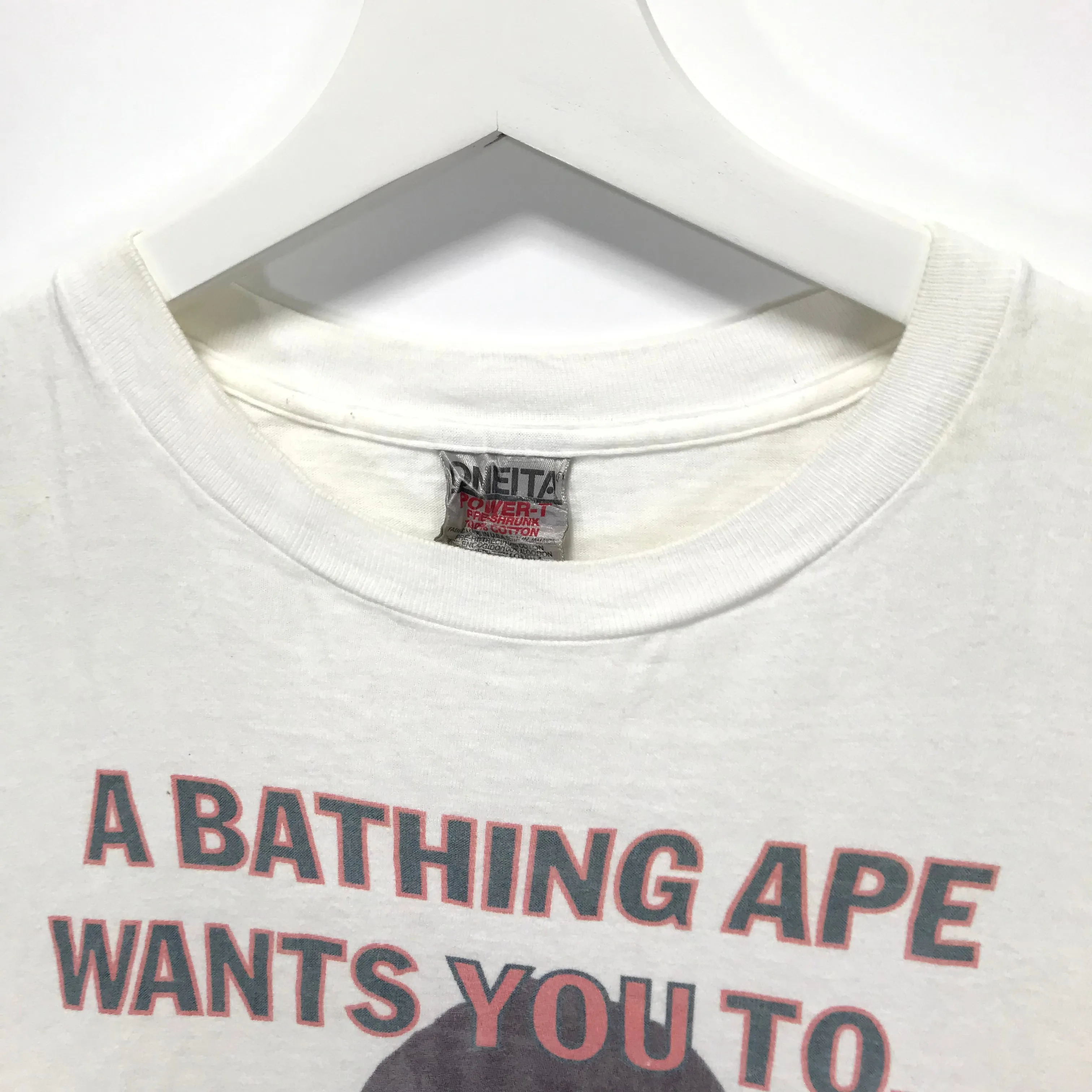 [L] A Bathing Ape Bape Vintage '90s Go Ape Tee (Oneita)