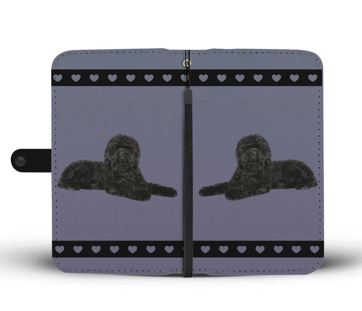 Labradoodle Phone Case Wallet - Black