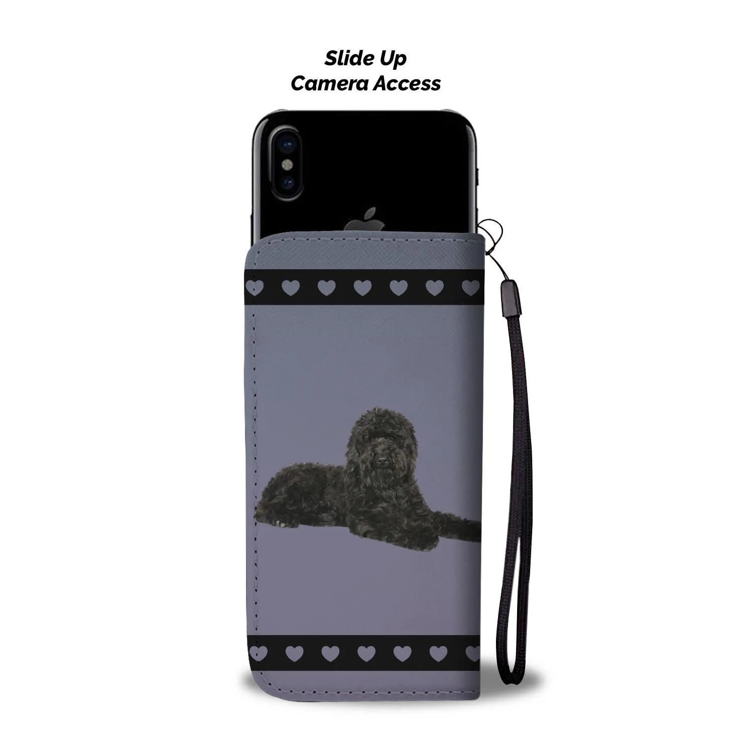 Labradoodle Phone Case Wallet - Black
