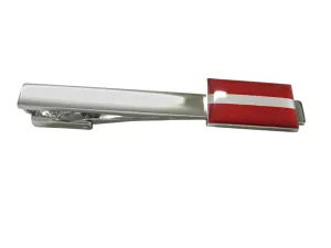 Latvia Flag Square Tie Clip