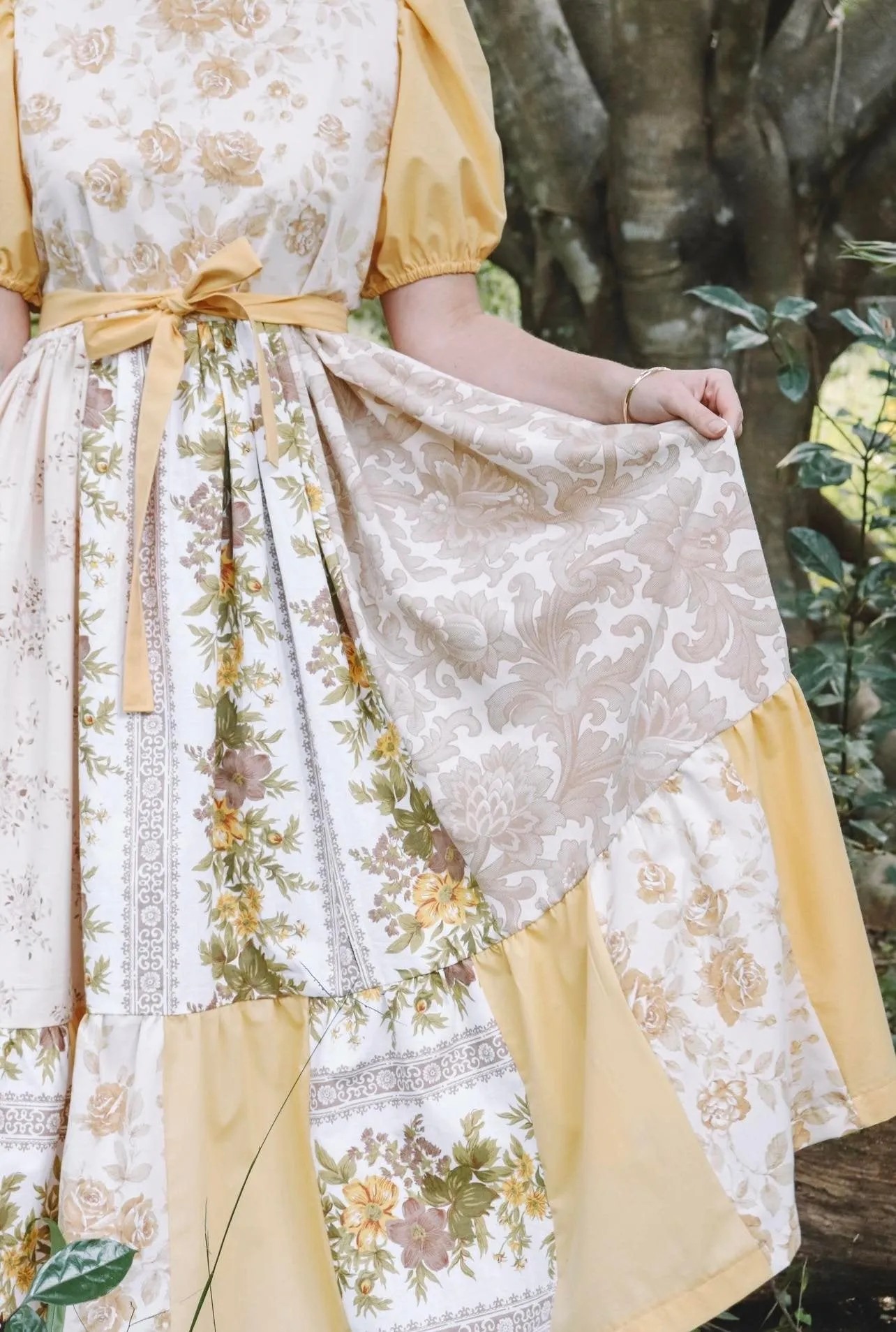 LEMON VINTAGE PATCHWORK DRESS