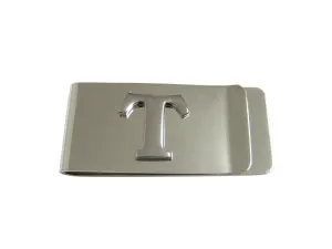 Letter T Monogram Money Clip