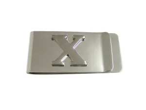 Letter X Monogram Money Clip