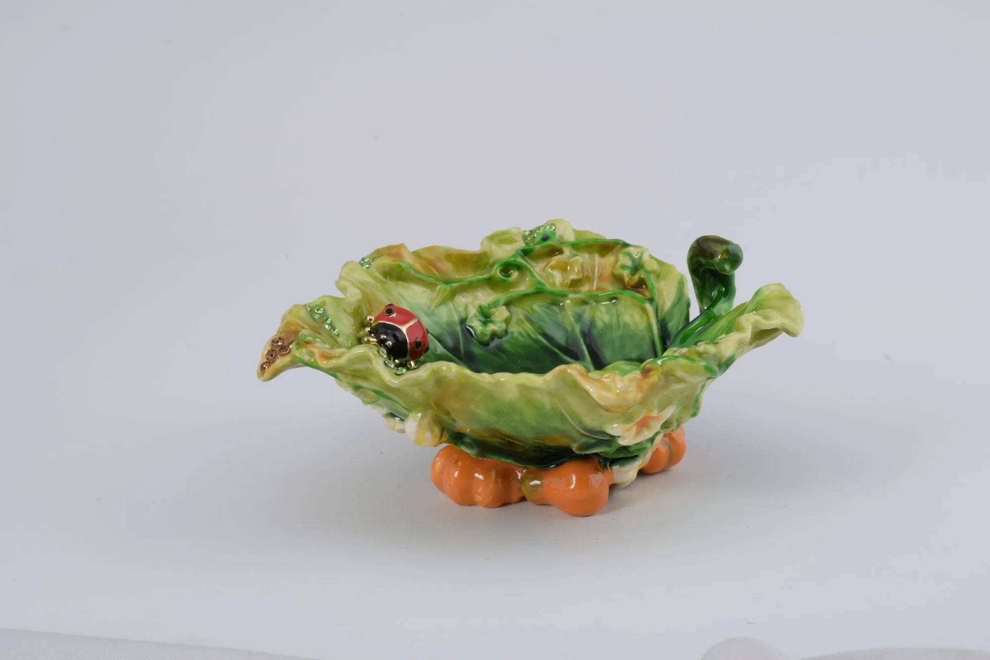 Lettuce with a Red Ladybug