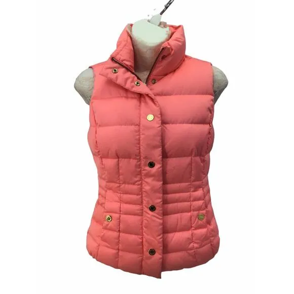 Lilly Pulitzer Isabelle Puffer Vest Size XXS Pink/Orange Women’s Girl’s