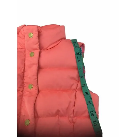 Lilly Pulitzer Isabelle Puffer Vest Size XXS Pink/Orange Women’s Girl’s