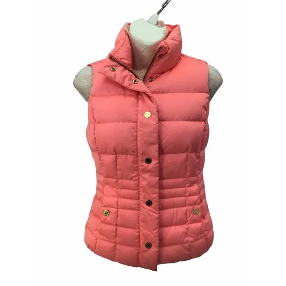 Lilly Pulitzer Isabelle Puffer Vest Size XXS Pink/Orange Women’s Girl’s
