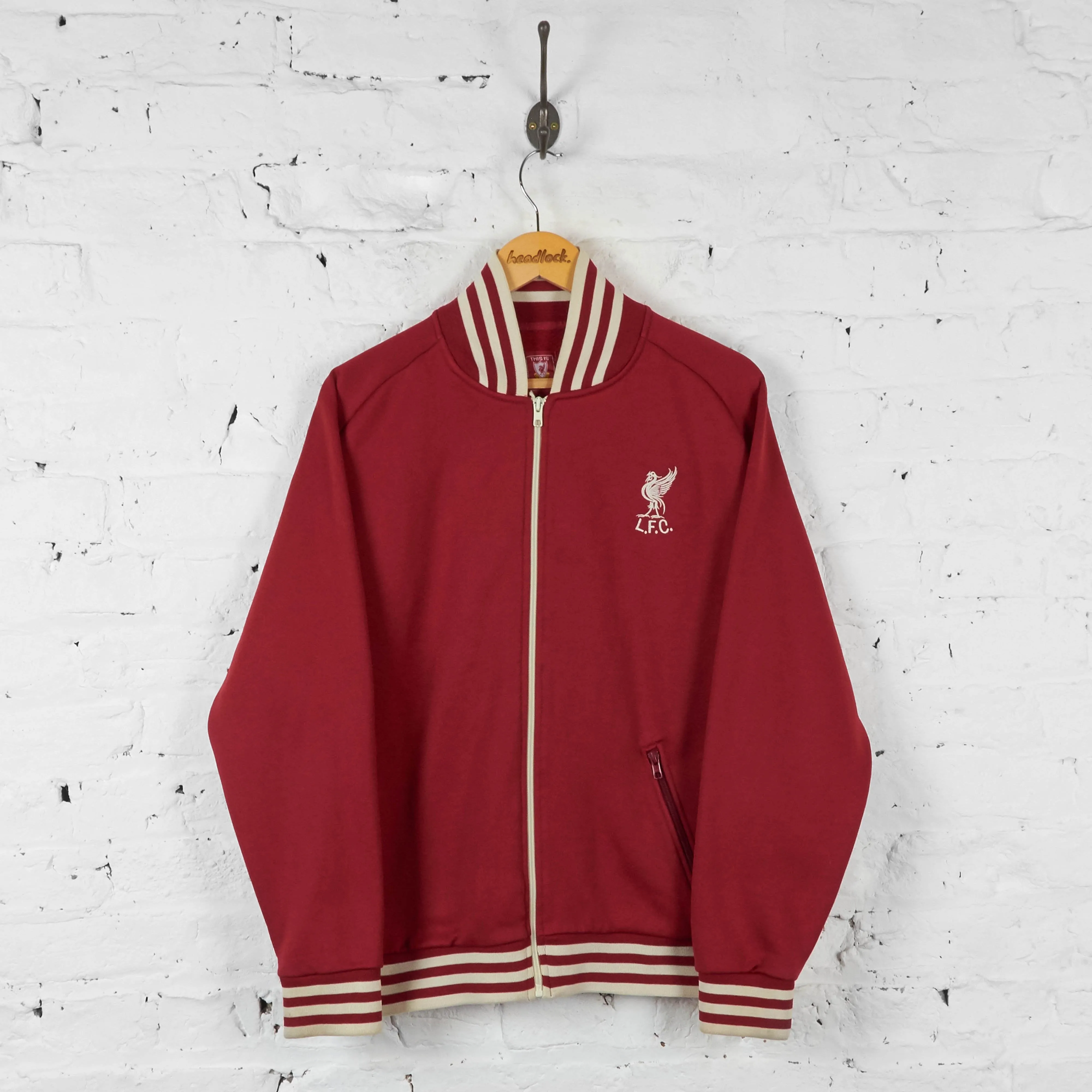 Liverpool FC Bomber Style Tracksuit Top Jacket - Red - L