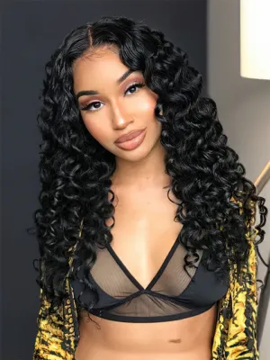 Loose Deep Wave 4x4 Lace Closure Wig HD Transparent Wig Glueless Human Hair Wig